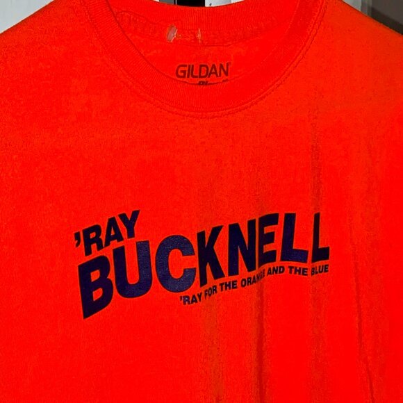 Vintage 'Ray Bucknell Orange T Shirt Gildan Medium Unisex - Picture 6 of 6